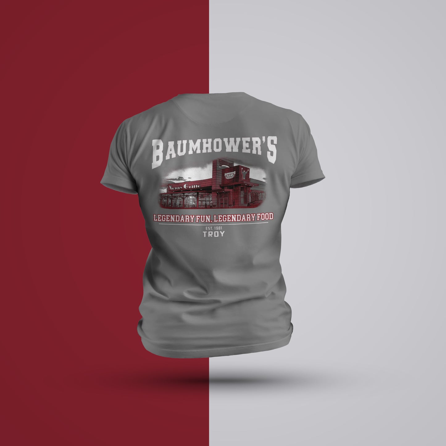 Baumhower's Victory Grille Troy Building T-Shirt