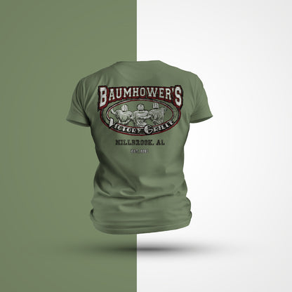 Baumhower's Victory Grille Scratchy Logo T-Shirt - Millbrook
