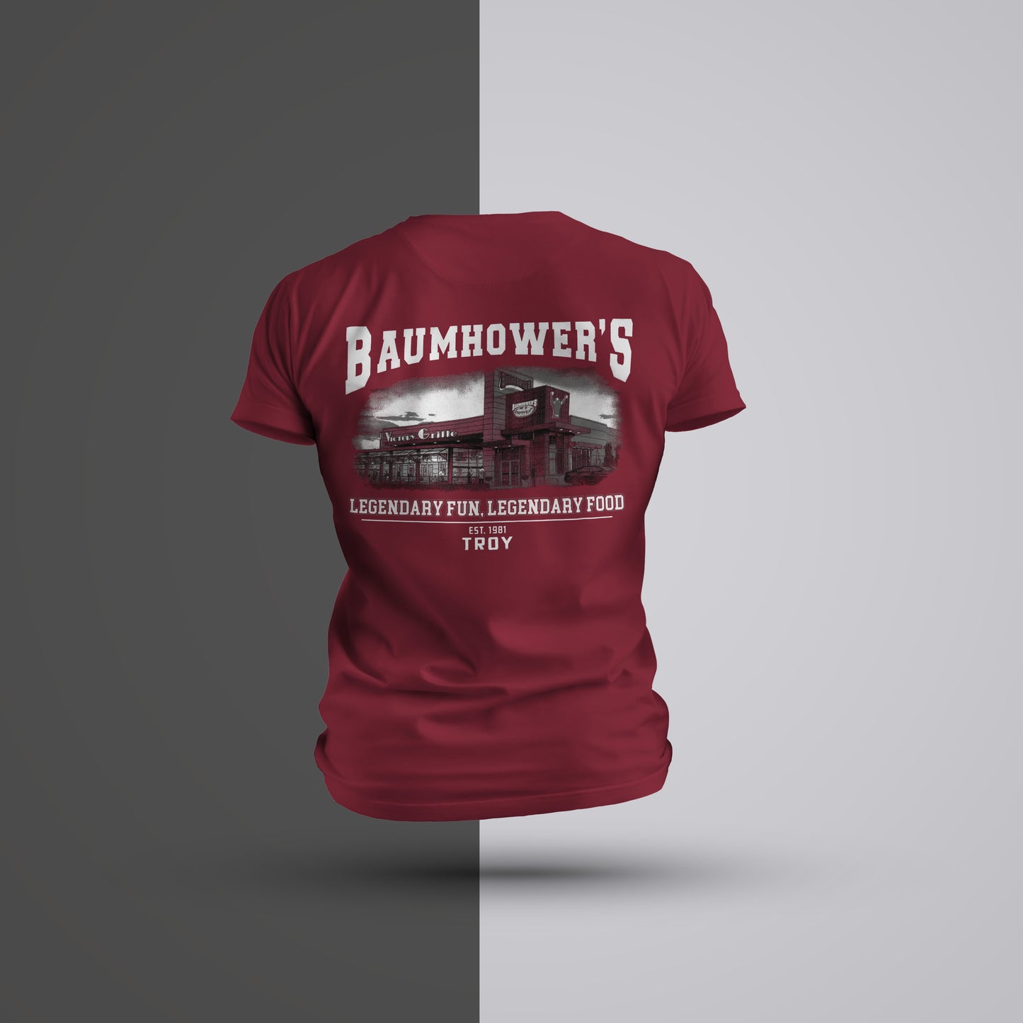 Baumhower's Victory Grille Troy Building T-Shirt